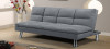 Banquette clic clac 3 places en microfibre gris - Vanan