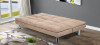 Banquette clic clac 3 places en microfibre beige - Vanan