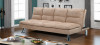 Banquette clic clac 3 places en microfibre beige - Vanan