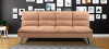 Banquette clic clac 3 places en microfibre marron - Vanan