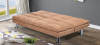 Banquette clic clac 3 places en microfibre marron - Vanan