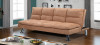 Banquette clic clac 3 places en microfibre marron - Vanan