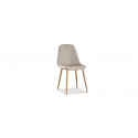 Chaise scandinave tissu beige - Ela