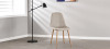 Lot de 4 chaises scandinaves tissu beiges - Ela