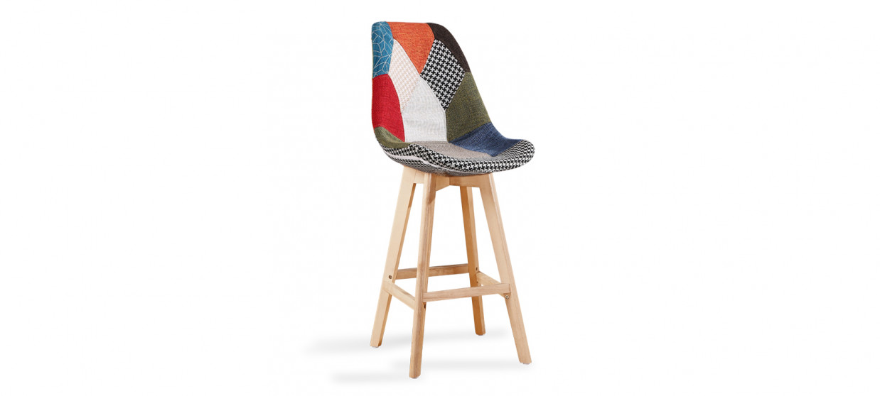 Tabouret de bar scandinave Patchwork - Gotteborg