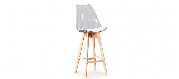 Tabouret de bar scandinave transparent - Gotteborg