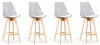 Lot de 4 tabourets de bar scandinaves transparents - Gotteborg