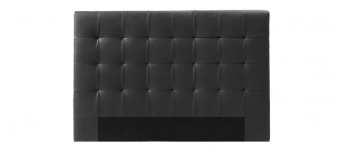 Tête de lit capitonnée noire 180cm - Confort