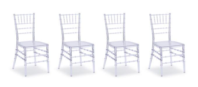 Lot de 4 chaises transparentes - Napoleon