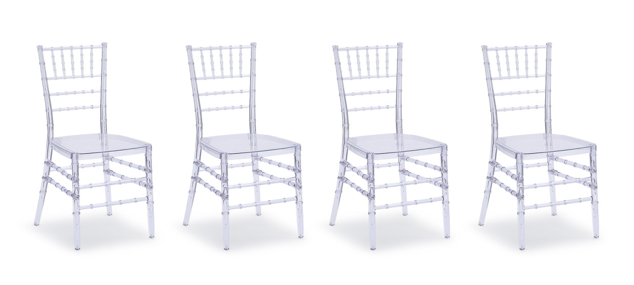 Lot de 4 chaises transparentes - Napoleon