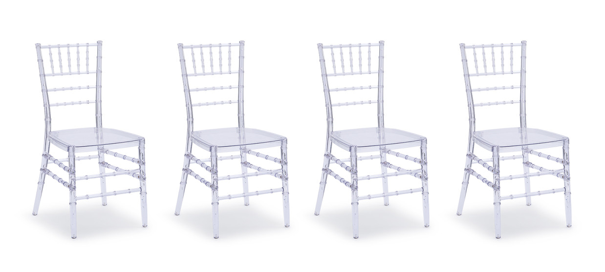 Lot de 4 chaises transparentes - Napoleon