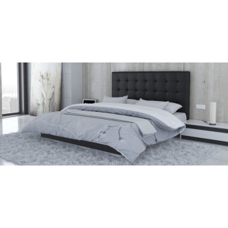 Tête de lit 150cm capitonnée noire - Confort