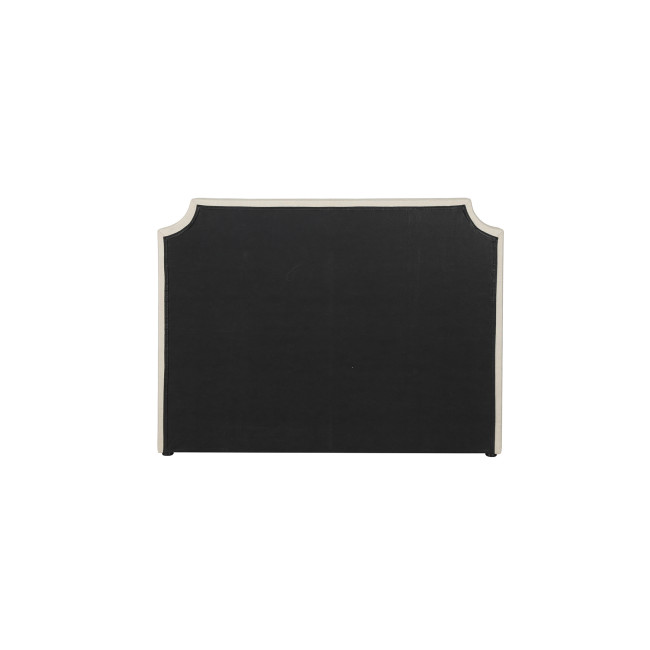 Tête de lit taupe 150 cm finition cloutée - tissu haut de gamme