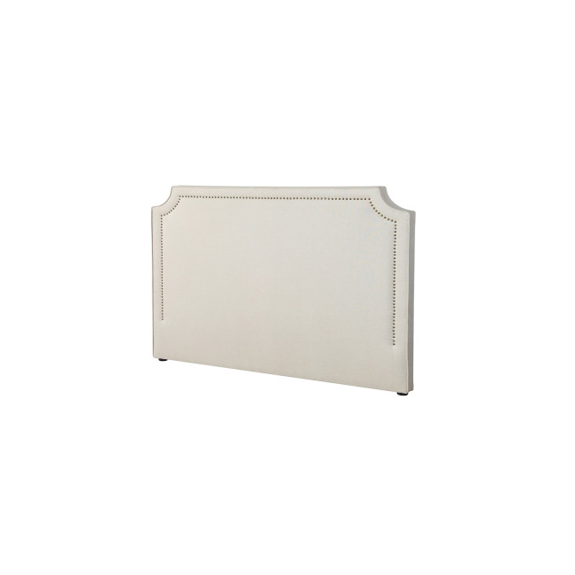 Tête de lit cloutée tissu taupe 160 cm – qualité irréprochable