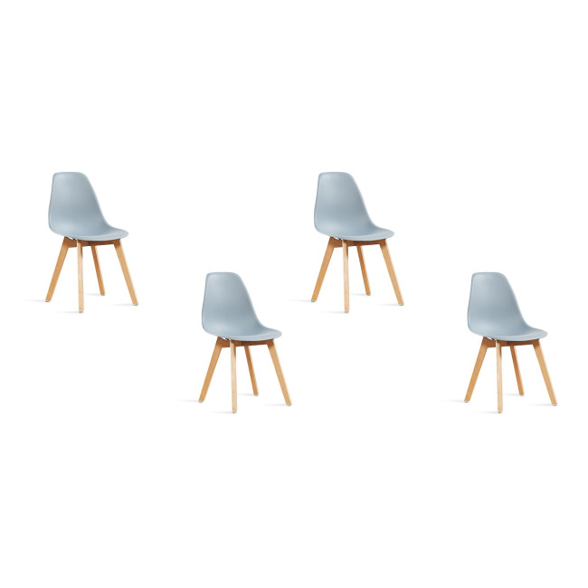 Lot de 4 chaises grises style scandinave Onir - Offre imbattable !