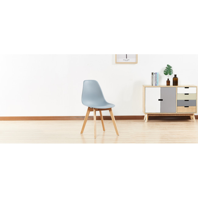 Lot de 6 chaises scandinaves grises Onir | Satisfait ou remboursé