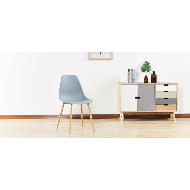 Lot de 4 chaises scandinaves grises Ela | Stock limité