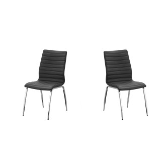 Chaise de salle à manger noire Londres - Prix canon !
