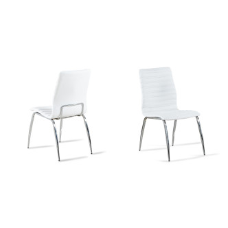 Chaise de salle à manger blanche Nursia - simili Premium