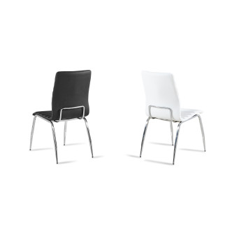 lot de 6 chaises noires en simili Londres - Stocks limités