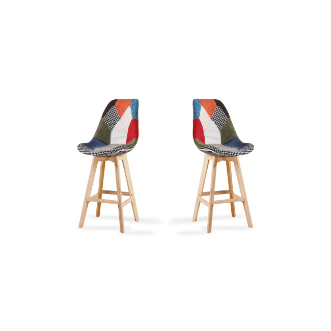 2 tabourets de bar en tissu patchwork Gotteborg - Stocks limités !