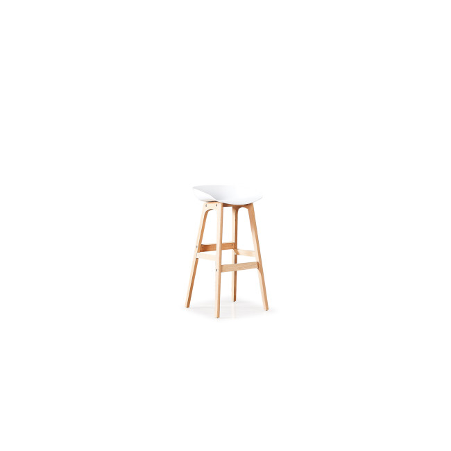Chaise haute de bar blanche Bera |DESIGNETSAMAISON