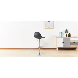 Tabouret de cuisine scandinave noir - Deki