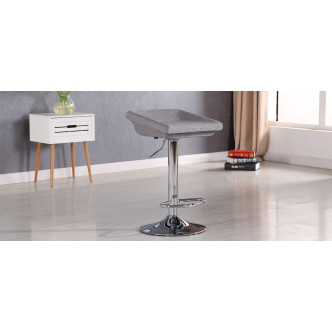 Lot de 2 tabourets réglables gris Udine - Prix Usine