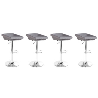 Lot de 4 tabourets de bar gris Udine - Offre limitée