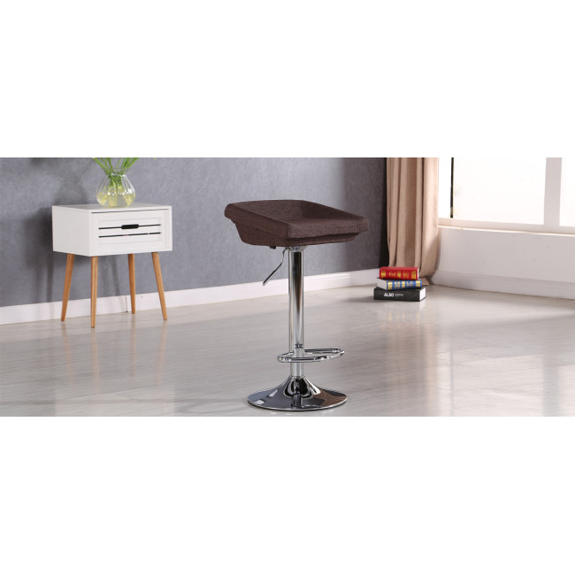 Lot de 4 tabourets de bar marrons rotatifs - Udine