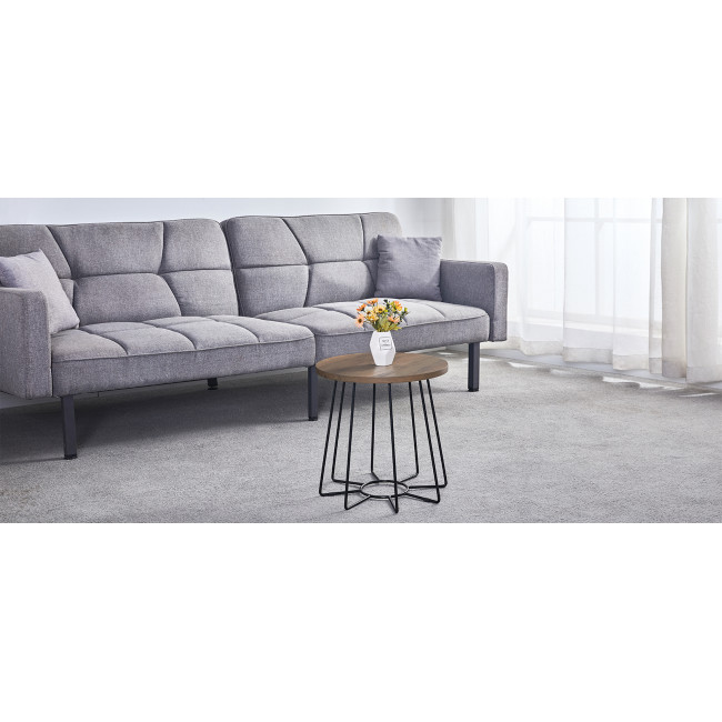 Table basse ronde en bois et metal Nova  – Stock limité !