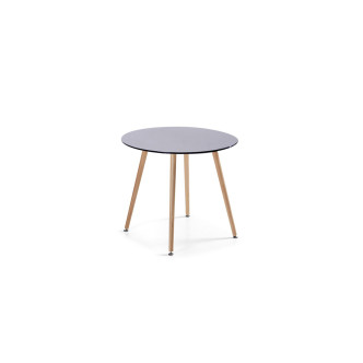 Table à manger scandinave noire 80cm Alta | A Prix Discount !