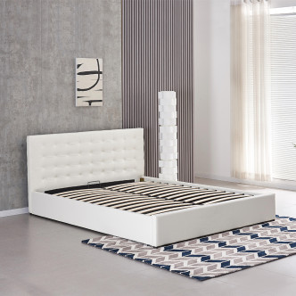 Lit coffre en simili blanc – Dream