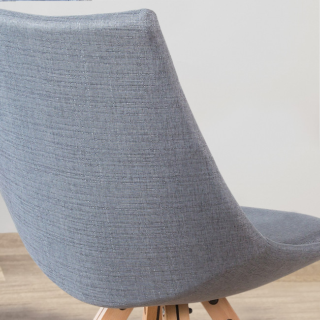 Chaise scandinave en tissu gris Minsk - Prix Usine