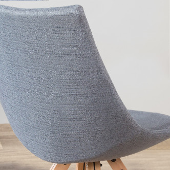 Chaise scandinave en tissu gris Minsk - Prix Usine