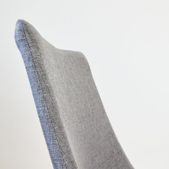 Chaise scandinave en tissu gris Minsk - Prix Usine