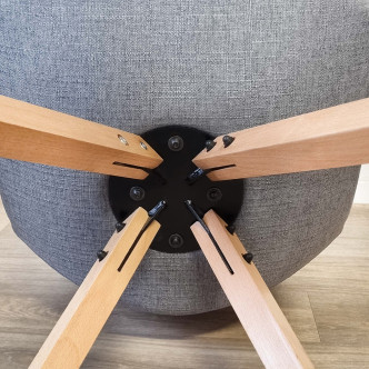 Lot de 6 chaises de salle à manger grises Minsk - Tendance Scandinave