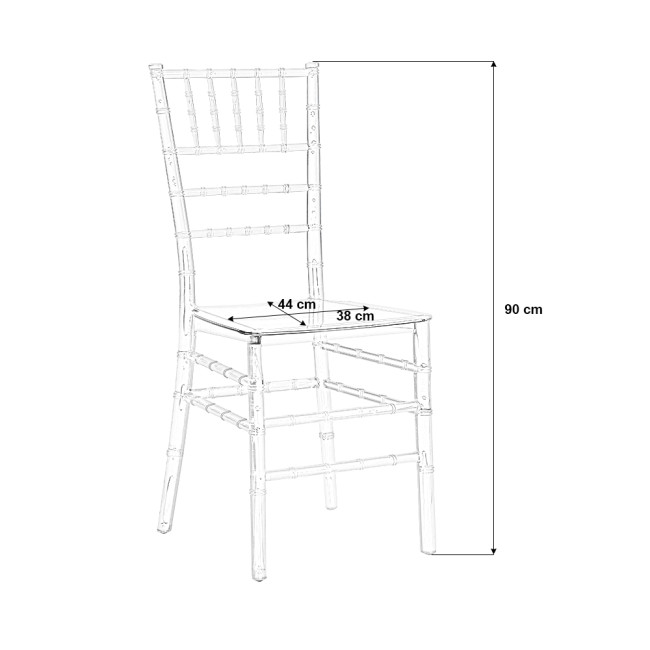 Chaise transpartente en polycarbonate Napoléon - Prix Canon !