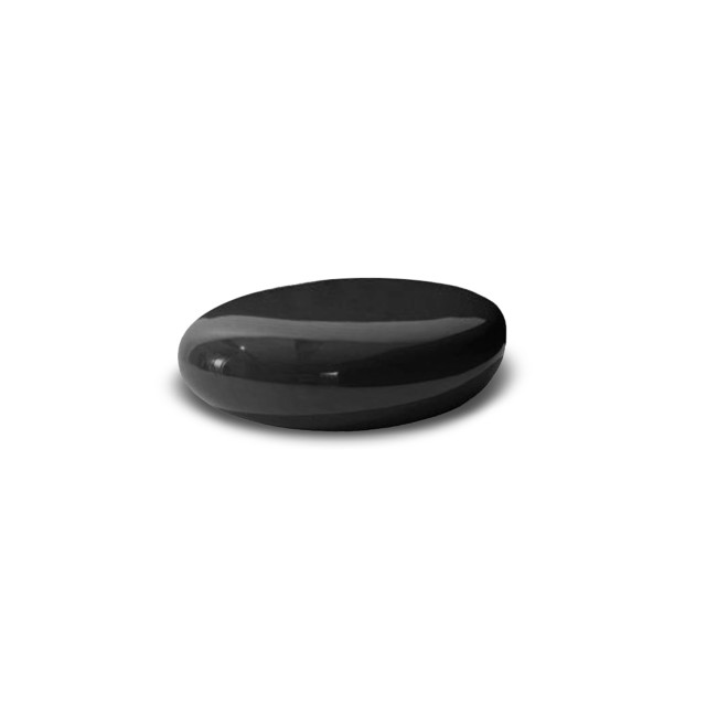 Table basse noire en fibre de verre - Galet