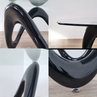 Table basse noire Niagara - Stocks Limités !