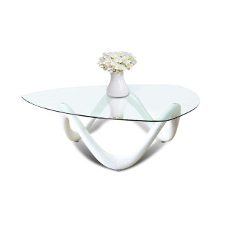 Table basse blanche de salon - Niagara