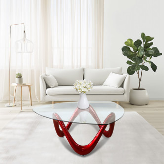 Table basse rouge Niagara | Prix Bas Garanti ! 