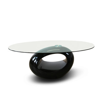 Table basse noire de salon Symbiose - Prix Canon !