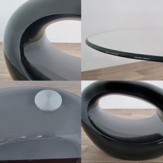 Table basse noire de salon Symbiose - Prix Canon !