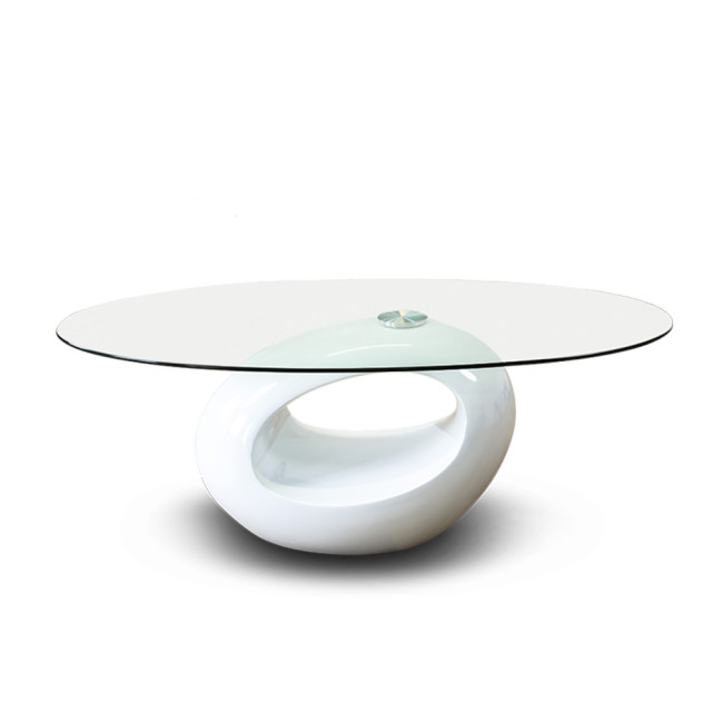 Table basse blanche de salon Symbiose - Stocks limités