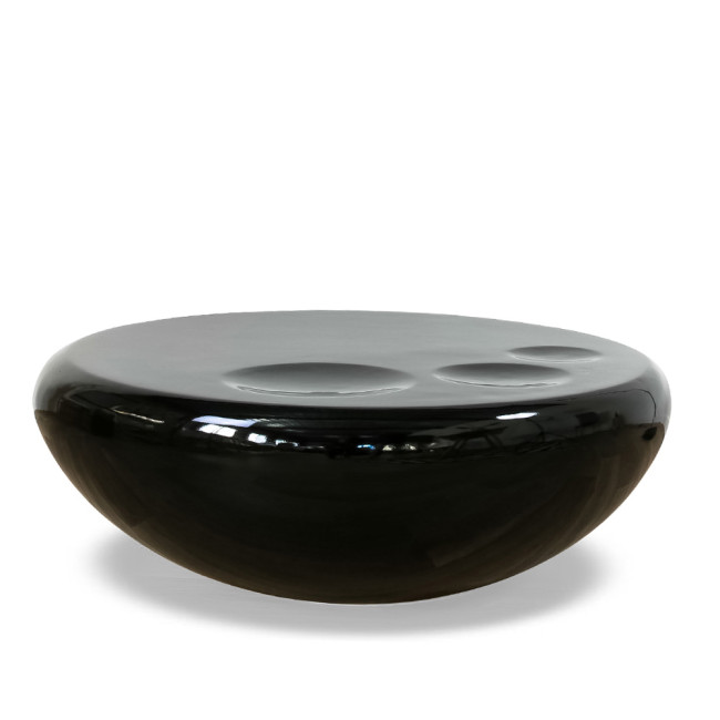 Table basse ronde noire Talia - Fibre de Verre