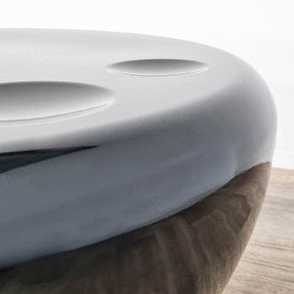 Table basse ronde noire Talia - Fibre de Verre
