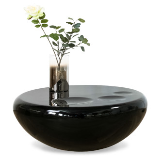 Table basse ronde noire Talia - Fibre de Verre
