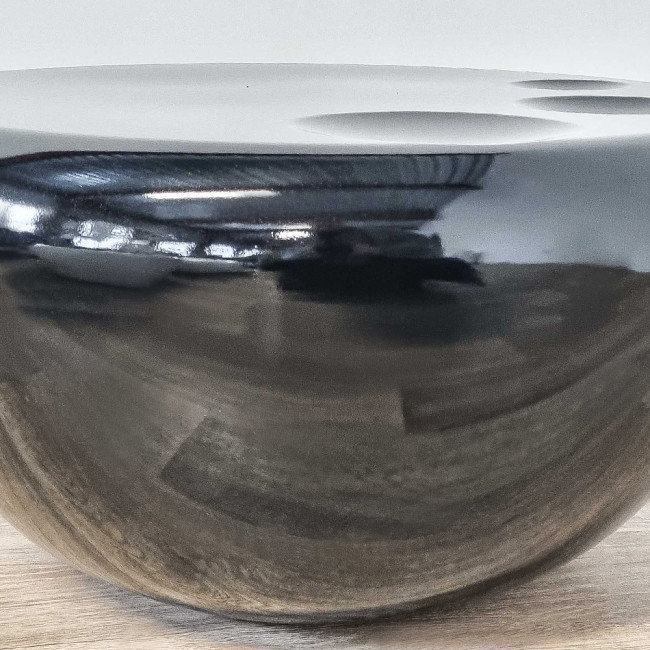Table basse ronde noire Talia - Fibre de Verre