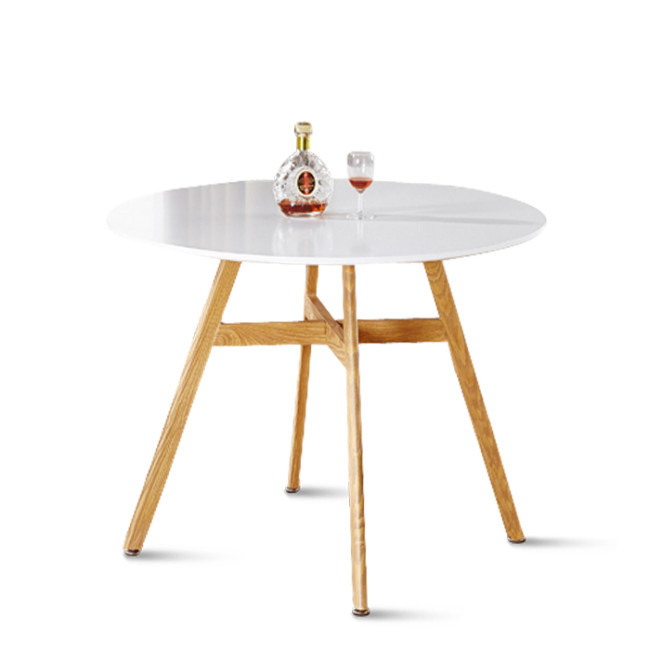 Table ronde scandinave blanche 80cm Umbria - Tendance Nordique